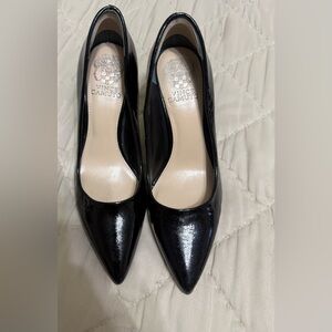 Vince Camuto Black Patent Pointed Toe Pumps